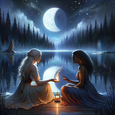 Atolia und Addi am Spiegelsee